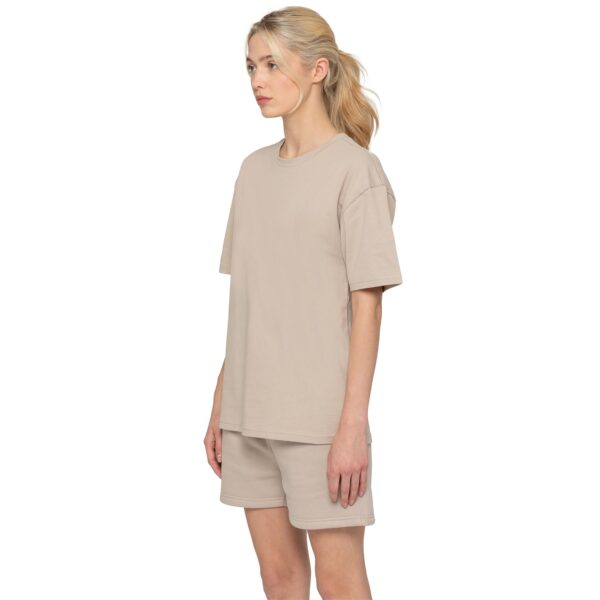Women's Oversized T-Shirt – Baggy Fit Casual Cotton Tee for Everyday Comfort (Oatmeal) - Image 7