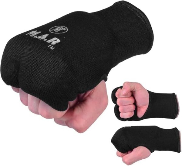 mar | karate training mitts, slip on elasticated design, mma hand protection, muay thai, kickboxing, unisex martial arts gear for kids & adults