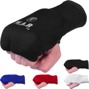 mar | karate training mitts, slip on elasticated design, mma hand protection, muay thai, kickboxing, unisex martial arts gear for kids & adults
