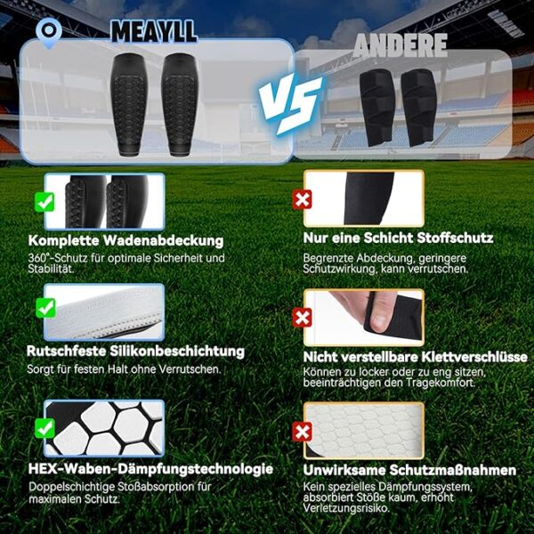 meayll kids shin pads breathable football shin pads boys with non slip & uv protective cooling nylon shin guards | designed for adolescent football players (72 g/1 pair)