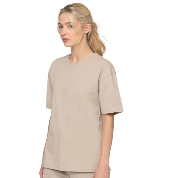 Women's Oversized T-Shirt – Baggy Fit Casual Cotton Tee for Everyday Comfort (Oatmeal) - Image 10