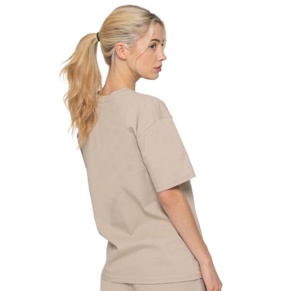 Women's Oversized T-Shirt – Baggy Fit Casual Cotton Tee for Everyday Comfort (Oatmeal) - Image 9