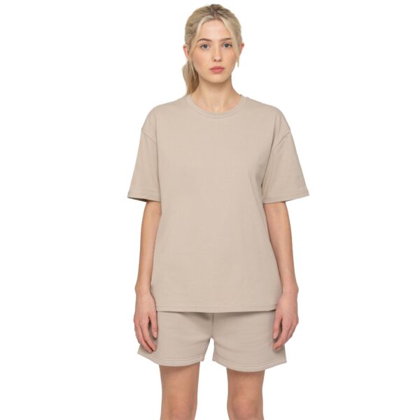 Women's Oversized T-Shirt – Baggy Fit Casual Cotton Tee for Everyday Comfort (Oatmeal) - Image 8