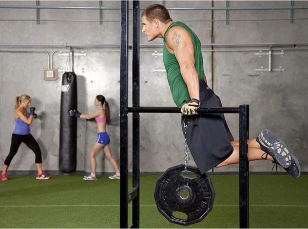 dipping & pull up weight belt with chain – gym fitness back support for bodybuilding & strength training