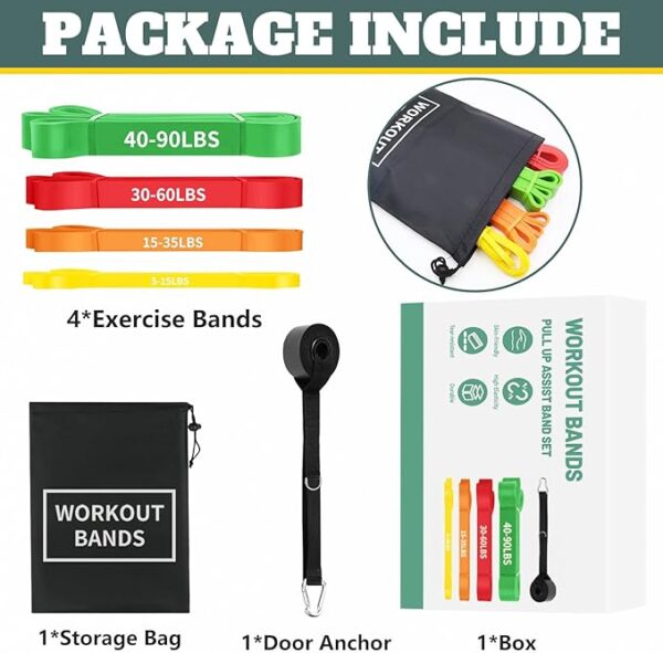 exercise bands resistance bands for working out,pull up bands set,at home workout equipment,workout bands for men and women,stretch bands